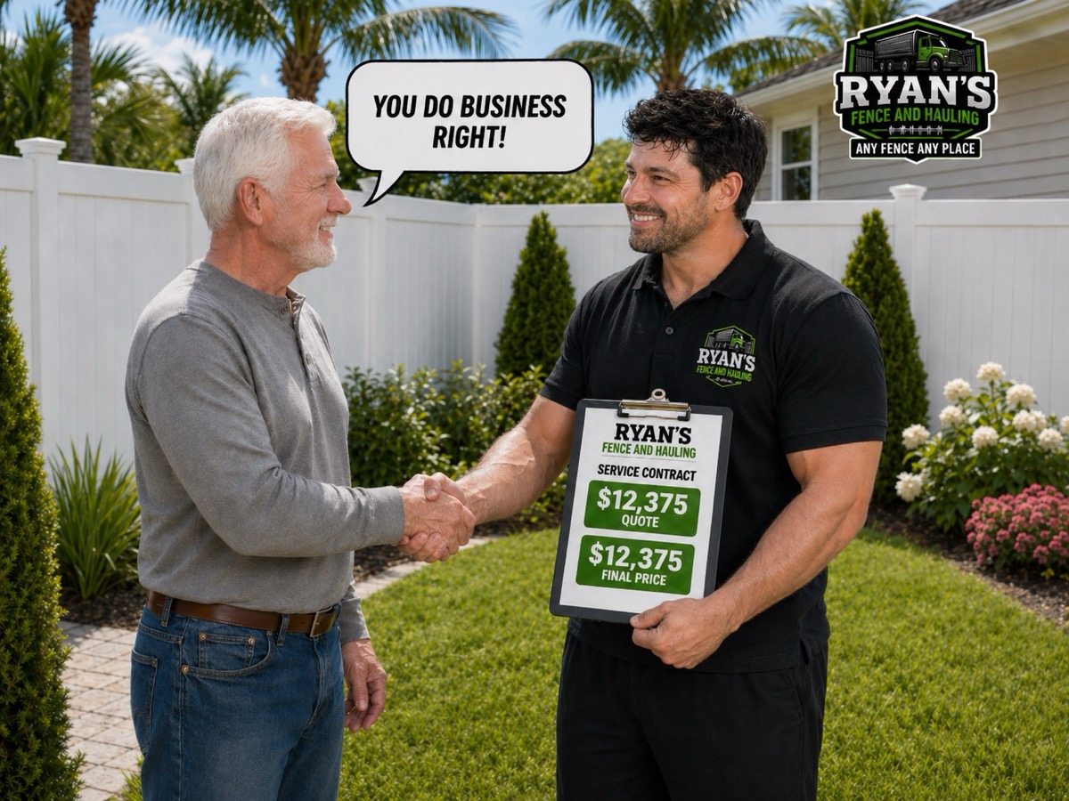 Ryan's Fence & Hauling — local, upfront pricing, no surprise upcharges